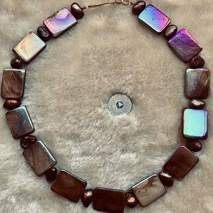 Bronze colored mother of pearl necklace
